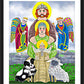Wall Frame Black, Matted - Irish Holy Family by Br. Mickey McGrath, OSFS - Trinity Stores