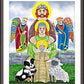 Wall Frame Espresso, Matted - Irish Holy Family by Br. Mickey McGrath, OSFS - Trinity Stores