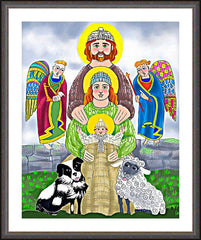 Wall Frame Espresso - Irish Holy Family by M. McGrath