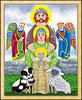 Wall Frame Gold - Irish Holy Family by Br. Mickey McGrath, OSFS - Trinity Stores