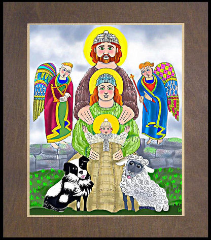 Irish Holy Family - Wood Plaque Premium by Br. Mickey McGrath, OSFS - Trinity Stores