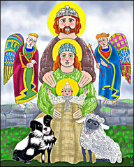 Wood Plaque - Irish Holy Family by M. McGrath
