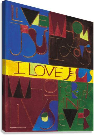 Canvas Print - I Love Jesus by M. McGrath