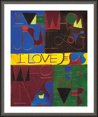 Wall Frame Espresso - I Love Jesus by M. McGrath