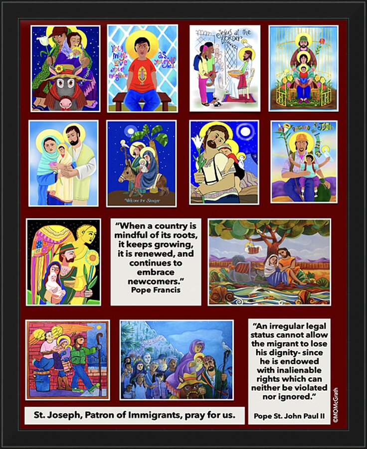 Wall Frame Black - Immigration Poster by M. McGrath