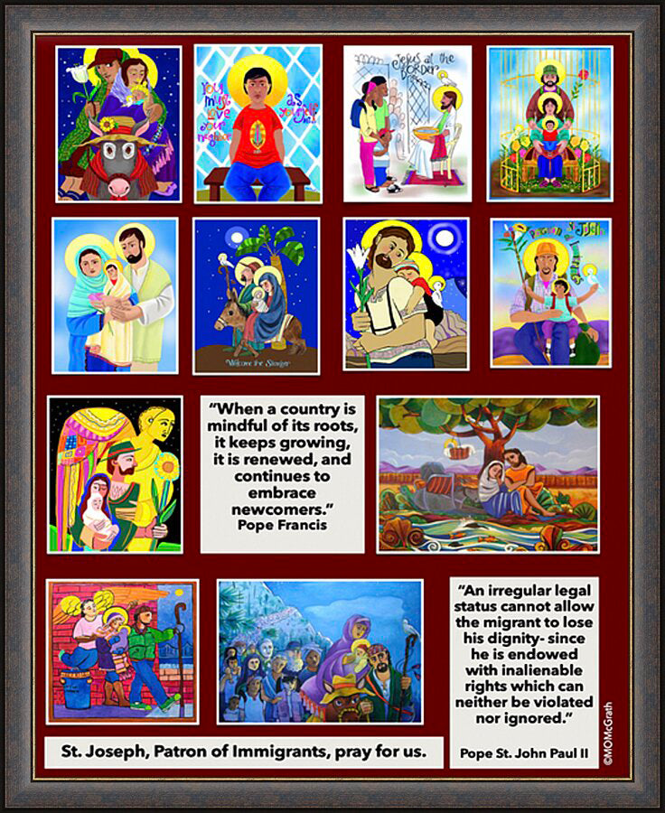 Wall Frame Espresso - Immigration Poster by M. McGrath