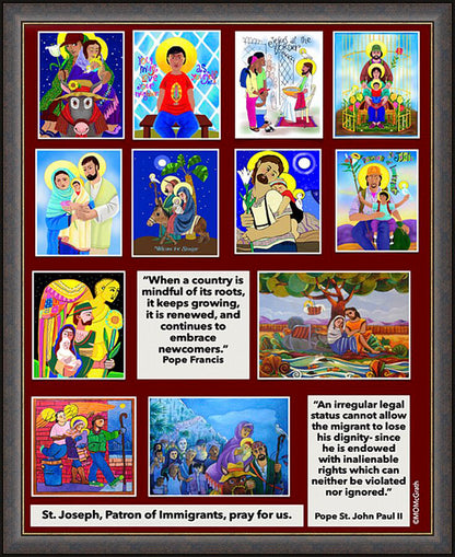 Wall Frame Espresso - Immigration Poster by M. McGrath