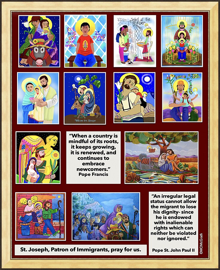 Wall Frame Gold - Immigration Poster by M. McGrath