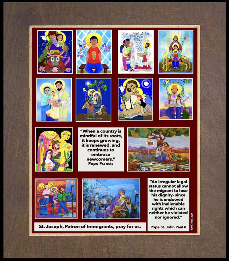 Immigration Poster - Wood Plaque Premium