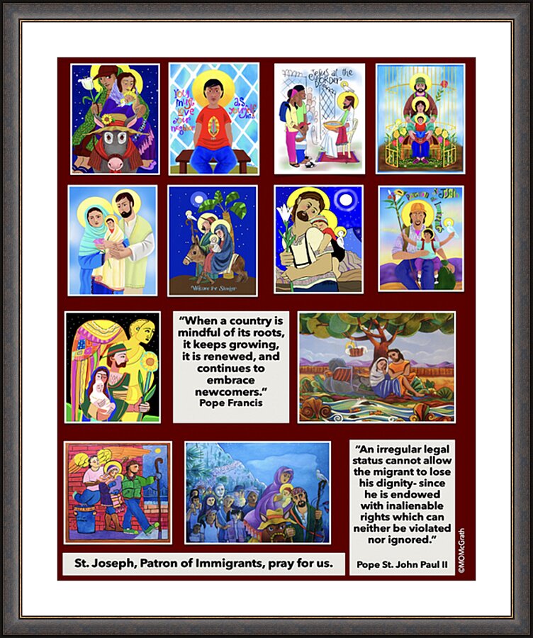 Wall Frame Espresso, Matted - Immigration Poster by M. McGrath