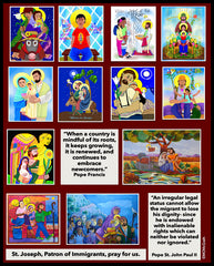 Wood Plaque - Immigration Poster by M. McGrath