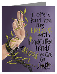 Custom Text Note Card - I Often Send You My Blessing by M. McGrath