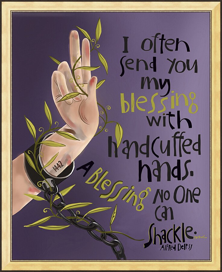 Wall Frame Gold - I Often Send You My Blessing by M. McGrath