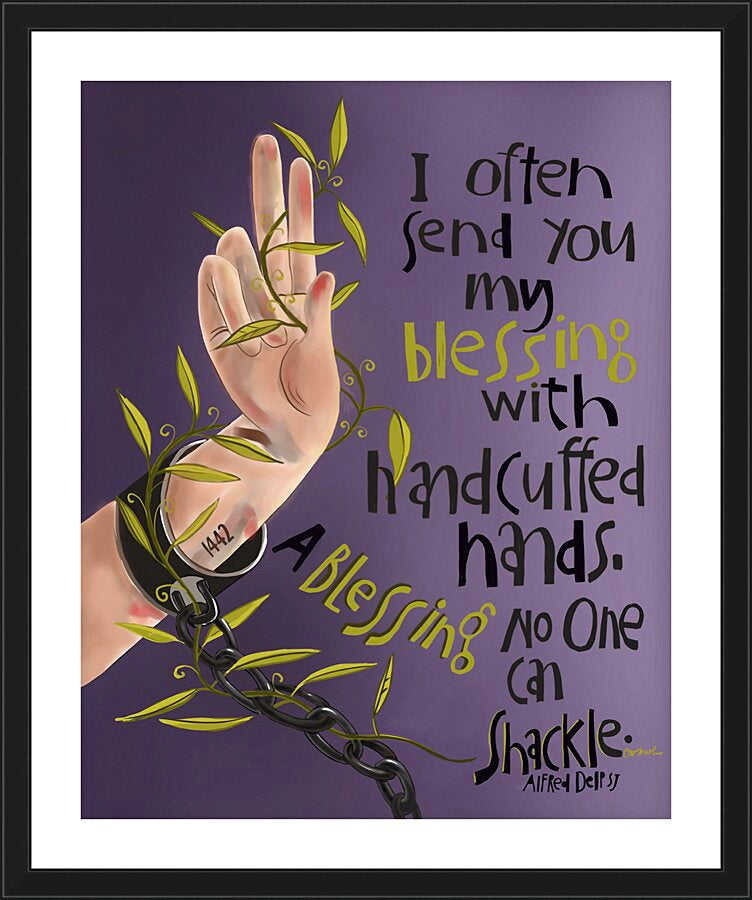 Wall Frame Black, Matted - I Often Send You My Blessing by M. McGrath