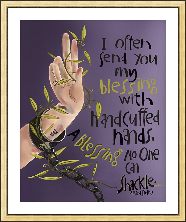 Wall Frame Gold, Matted - I Often Send You My Blessing by M. McGrath