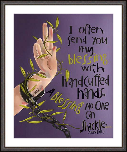 Wall Frame Espresso, Matted - I Often Send You My Blessing by M. McGrath