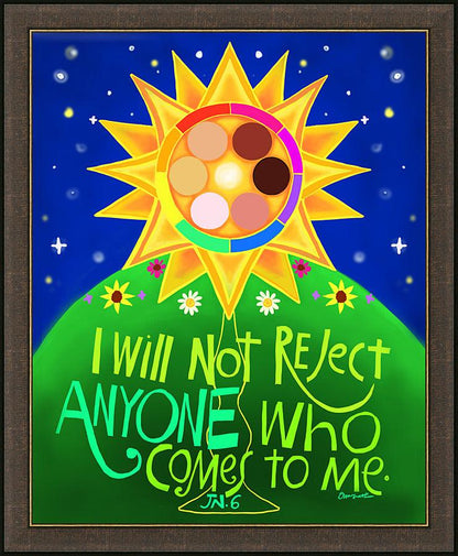 Wall Frame Espresso - I Will Not Reject Anyone by Br. Mickey McGrath, OSFS - Trinity Stores
