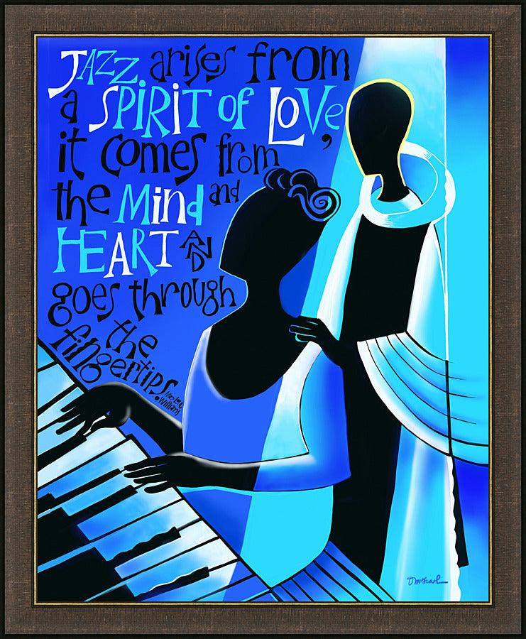 Wall Frame Espresso - Jazz Arises From a Spirit of Love by Br. Mickey McGrath, OSFS - Trinity Stores