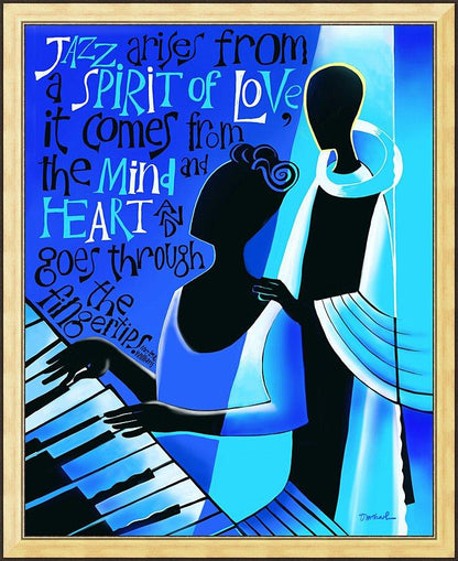 Wall Frame Gold - Jazz Arises From a Spirit of Love by M. McGrath
