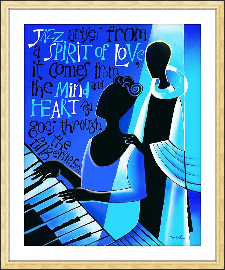 Wall Frame Gold, Matted - Jazz Arises From a Spirit of Love by Br. Mickey McGrath, OSFS - Trinity Stores