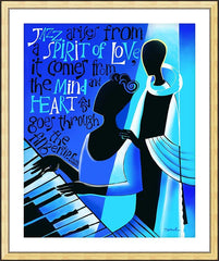 Wall Frame Gold - Jazz Arises From a Spirit of Love by M. McGrath