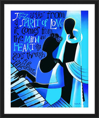 Wall Frame Black - Jazz Arises From a Spirit of Love by M. McGrath