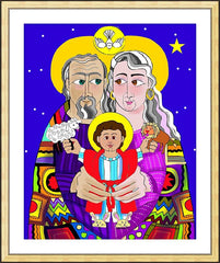 Wall Frame Gold - Sts. Ann and Joachim, Grandparents with Jesus by M. McGrath