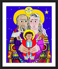 Wall Frame Black - Sts. Ann and Joachim, Grandparents with Jesus by M. McGrath