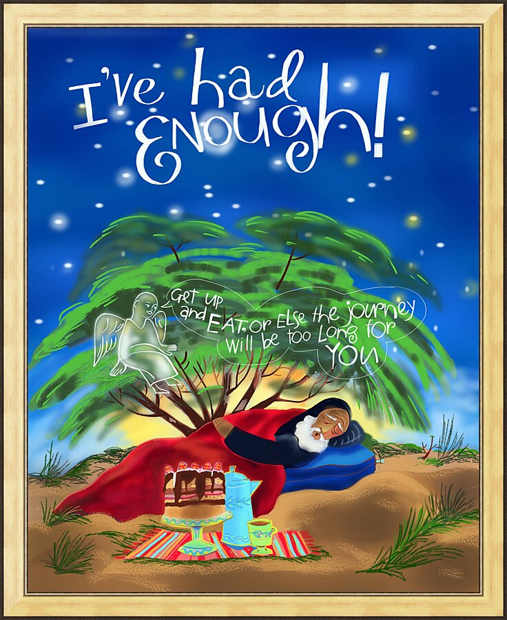 Wall Frame Gold - St. Elijah - I've Had Enough! by M. McGrath