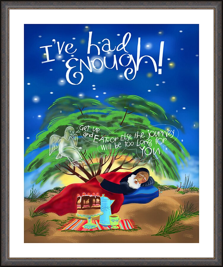 Wall Frame Espresso, Matted - St. Elijah - I've Had Enough! by M. McGrath