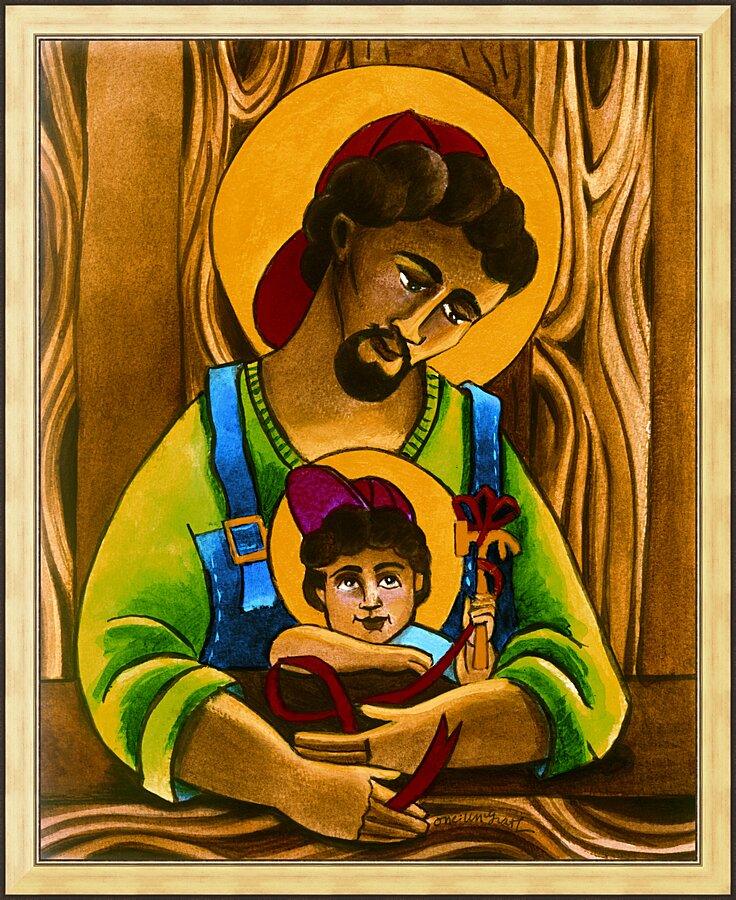 Wall Frame Gold - St. Joseph and Son by M. McGrath