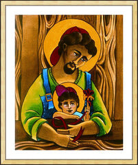 Wall Frame Gold - St. Joseph and Son by M. McGrath