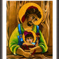 Wall Frame Espresso, Matted - St. Joseph and Son by Br. Mickey McGrath, OSFS - Trinity Stores