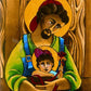 Wall Frame Black, Matted - St. Joseph and Son by M. McGrath