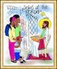 Wall Frame Gold - Jesus at the Border by Br. Mickey McGrath, OSFS - Trinity Stores