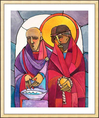 Wall Frame Gold - Stations of the Cross - 1 Jesus is Condemned to Death by M. McGrath