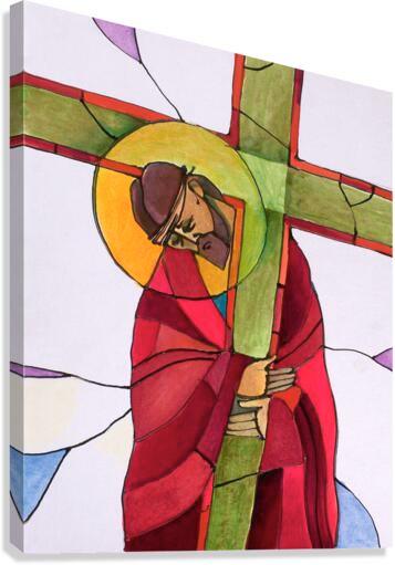 Canvas Print - Stations of the Cross - 2 Jesus Accepts the Cross by Br. Mickey McGrath, OSFS - Trinity Stores