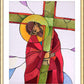 Wall Frame Gold, Matted - Stations of the Cross - 2 Jesus Accepts the Cross by Br. Mickey McGrath, OSFS - Trinity Stores