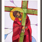 Wall Frame Espresso, Matted - Stations of the Cross - 2 Jesus Accepts the Cross by Br. Mickey McGrath, OSFS - Trinity Stores