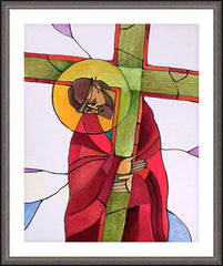 Wall Frame Espresso - Stations of the Cross - 2 Jesus Accepts the Cross by M. McGrath