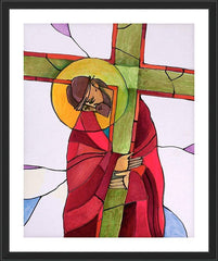 Wall Frame Black - Stations of the Cross - 2 Jesus Accepts the Cross by M. McGrath