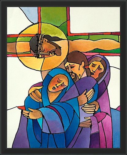 Wall Frame Black - Stations of the Cross - 12 Jesus Dies on the Cross by M. McGrath