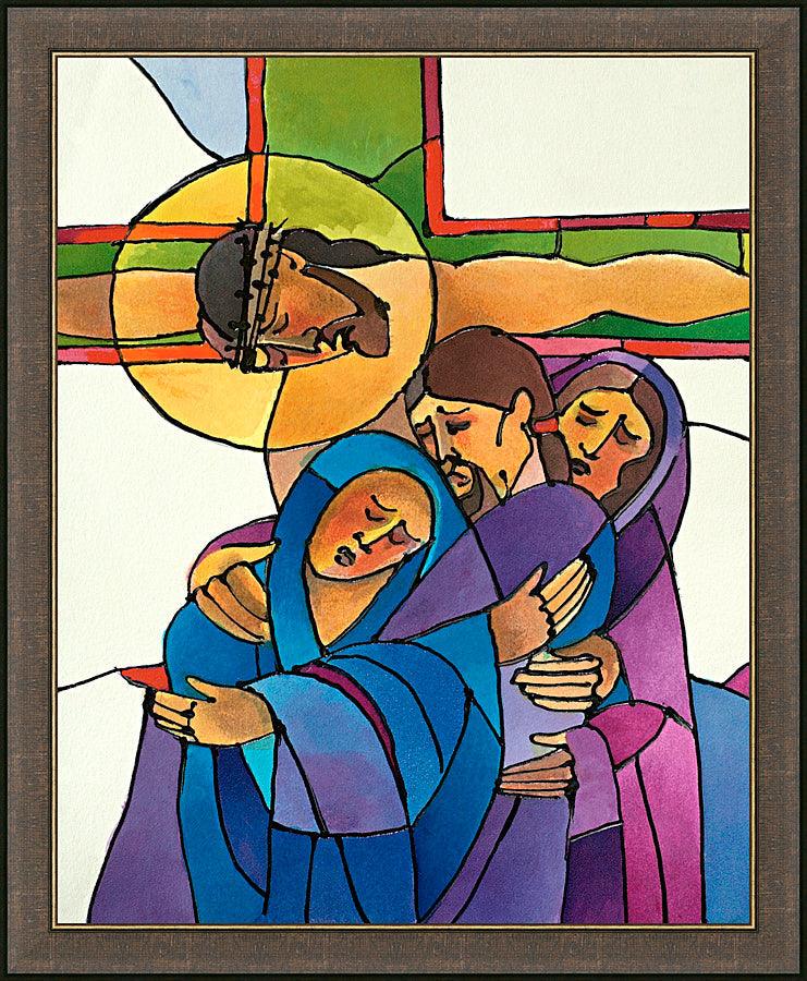 Wall Frame Espresso - Stations of the Cross - 12 Jesus Dies on the Cross by M. McGrath