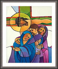 Wall Frame Espresso - Stations of the Cross - 12 Jesus Dies on the Cross by M. McGrath