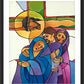 Wall Frame Black, Matted - Stations of the Cross - 12 Jesus Dies on the Cross by Br. Mickey McGrath, OSFS - Trinity Stores