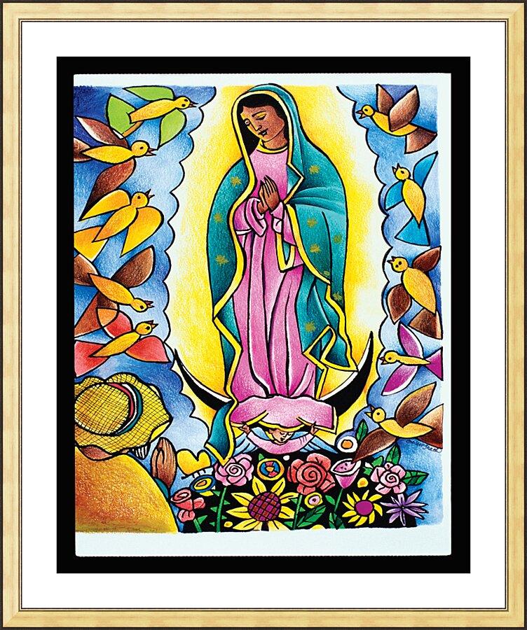 Wall Frame Gold, Matted - St. Juan Diego by Br. Mickey McGrath, OSFS - Trinity Stores