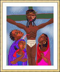 Wall Frame Gold - Jesus Dies on the Cross by M. McGrath