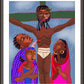 Wall Frame Espresso, Matted - Jesus Dies on the Cross by Br. Mickey McGrath, OSFS - Trinity Stores
