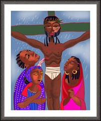 Wall Frame Espresso - Jesus Dies on the Cross by M. McGrath