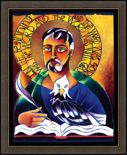 Wall Frame Espresso - St. John the Evangelist by M. McGrath